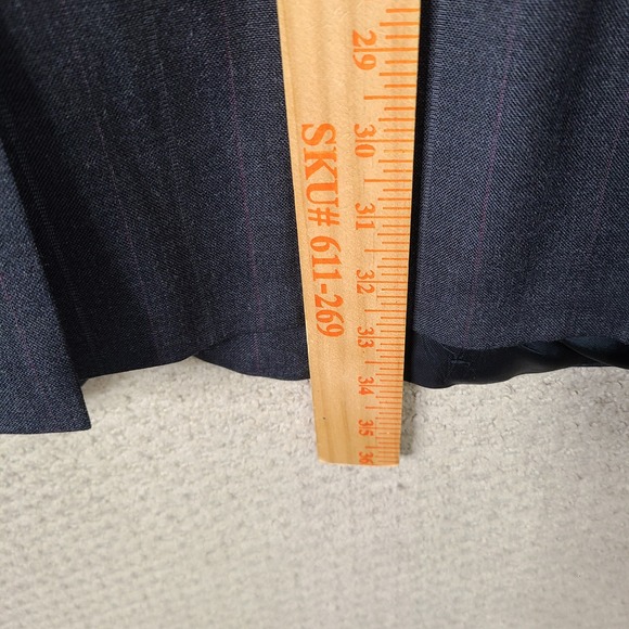 Vintage Sutter & Grant Jacket Men 48L Gray Striped Blazer 2 Button Suit Coat USA - Picture 9 of 12